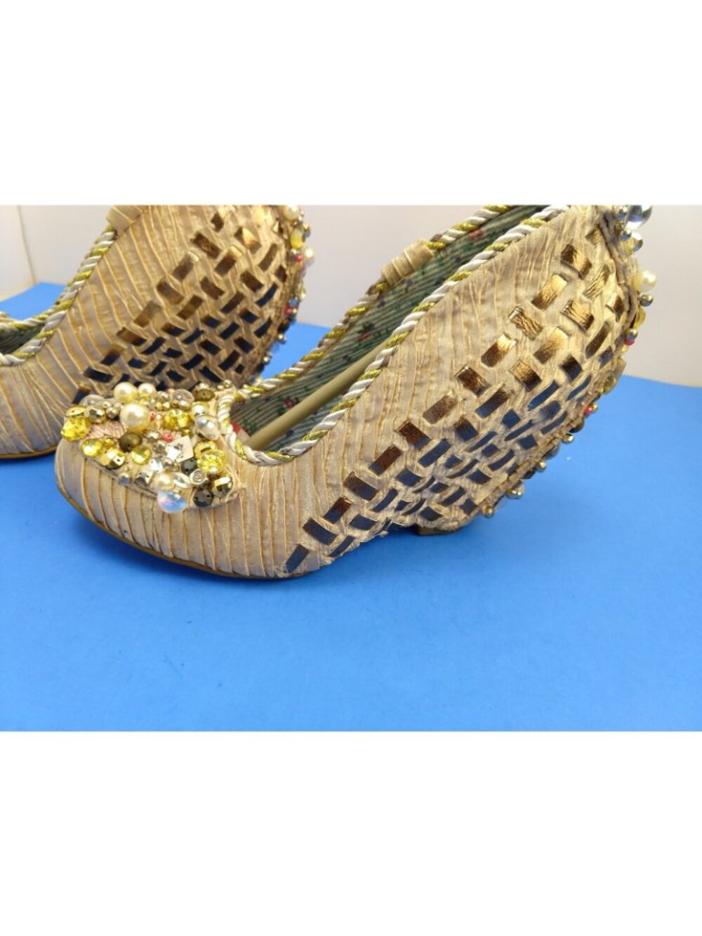 Women's Irregular Choice Sparkly Sequin Heels Size 10 Disco Pants - Picture 4 of 12
